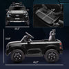 Yeah Depot - Qaba Ford Ranger Licensed 12V Kids Ride on Truck, Toddler Electric Car with Remote Control, Toy Storage, Spring Suspension, LED Headlights, Music Horn, for Ages 3-6 Years, Black