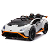 Yeah Depot - Lamborghini Huracan Sto 24V Kids Electric Ride-On Drift Car: Speeds 1.86-5.59 MPH, Ages 3-8, Foam Front Wheels, 360Â° Spin, LED Lights, Dynamic Music, Early Learning, USB Port, Drift Feature