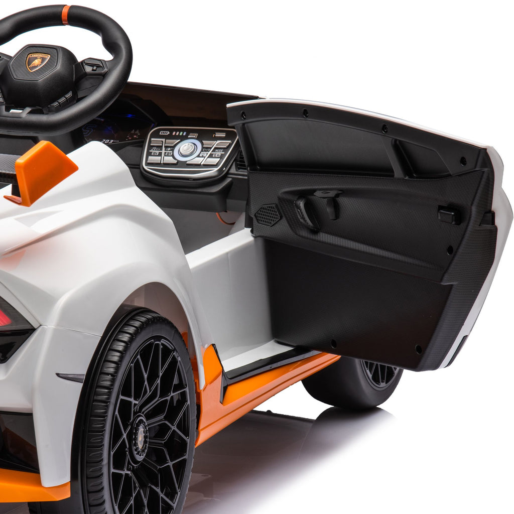Yeah Depot - Lamborghini Huracan Sto 24V Kids Electric Ride-On Drift Car: Speeds 1.86-5.59 MPH, Ages 3-8, Foam Front Wheels, 360Â° Spin, LED Lights, Dynamic Music, Early Learning, USB Port, Drift Feature