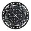 Yeah Depot - Ã˜39.37-inch Cast Aluminum Patio Dining Table With Black Frame and Umbrella Hole