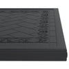 Yeah Depot - L59.05*W35.43-inch Cast Aluminum Patio Dining Table With Black Frame and Carved Texture on the Tabletop