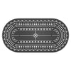 Yeah Depot - L81.89*W41.34-inch Cast Aluminum Patio Dining Table With Black Frame and Umbrella Hole