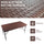 Yeah Depot - 4ft Rattan Folding Table for Indoor&Outdoor, Portable Foldable Table Rattan Plaited Brown