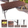 Yeah Depot - 4ft Rattan Folding Table for Indoor&Outdoor, Portable Foldable Table Rattan Plaited Brown