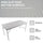 Yeah Depot - 4ft Rattan Folding Table for Indoor&Outdoor, Portable Foldable Table Rattan Plaited White