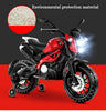 Yeah Depot - Electric Motorcycle for Kids, kids ride on motorcycle, 12V Electric Dirt Bike with Training Wheels, Hand Racing Foot Brake,PU seat, Ride on Motorcycle for 3~6 years Boys Girls gift