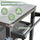 Yeah Depot - 3-Shelf Outdoor Grill Table, Grill Cart with Wheels, Outdoor Pizza Oven and Food Prep Table, Blackstone Table with Stainless Steel Tabletop, Grill Stand for Blackstone Griddle for Outside BBQ