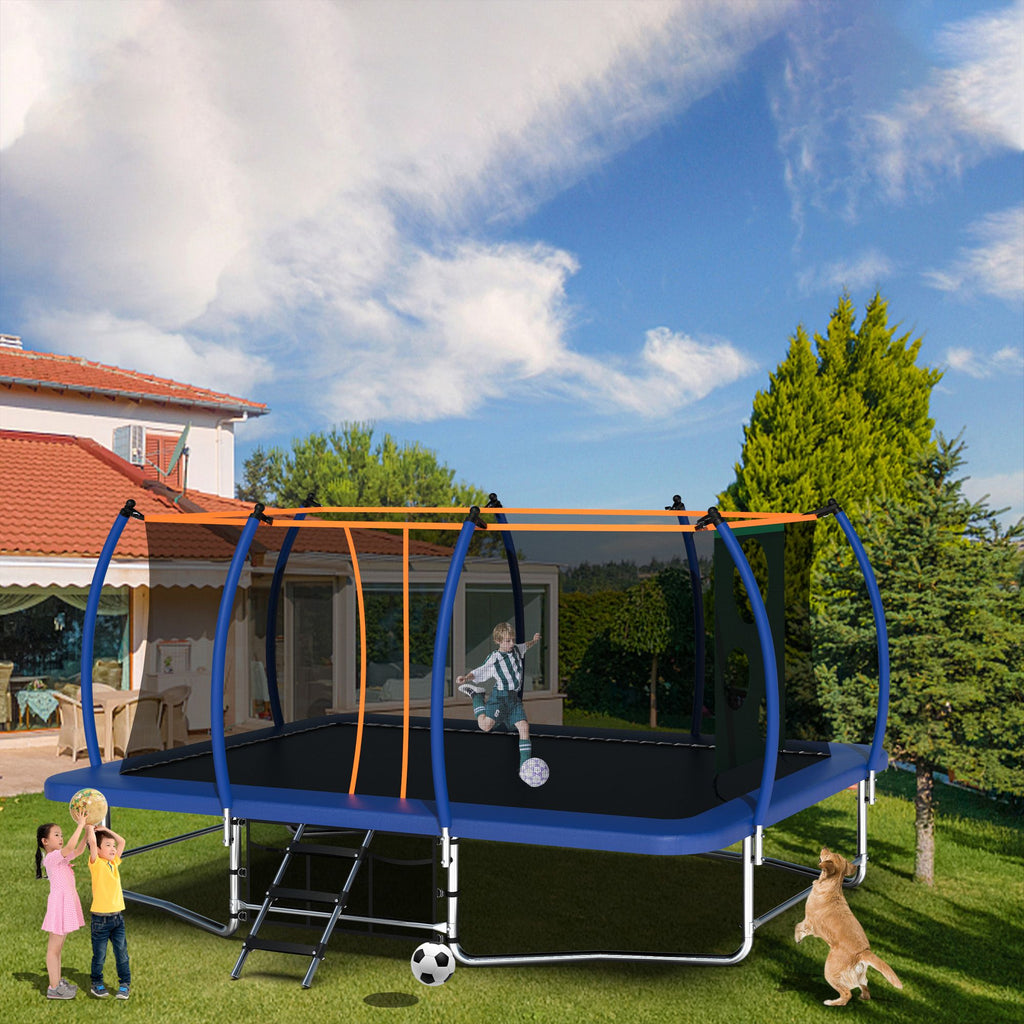 Yeah Depot - 10X16FT Outdoor Square Trampolines for Kids Adults Long Rectangular Tumbling Trampoline