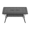 Yeah Depot - L59.05*W35.43-inch Cast Aluminum Patio Dining Table with Black Frame and Umbrella Hole