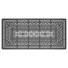 Yeah Depot - L86.61*W42.32-inch Oval Cast Aluminum Patio Dining Table with Black Frame and Umbrella Hole