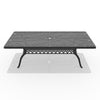 Yeah Depot - L82.68*W41.34-inch Cast Aluminum Patio Dining Table with Black Frame and Umbrella Hole