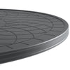 Yeah Depot - Ã˜47.24-inch Cast Aluminum Patio Dining Table With Black Frame and Carved Texture on the Tabletop
