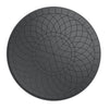 Yeah Depot - Ã˜47.24-inch Cast Aluminum Patio Dining Table With Black Frame and Carved Texture on the Tabletop