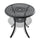 Yeah Depot - Ã˜30.71-inch Cast Aluminum Patio Dining Table With Black Frame and Umbrella Hole