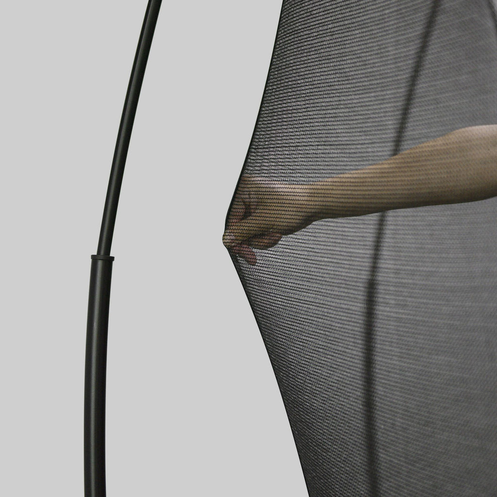 Yeah Depot - New Design 14FT Trampoline for Kids with Upgraded Arc Composite Pole and Safety Enclosure Net, Ladder and 8 Wind Stakes, Round Outdoor Recreational Playset Balanced Physical Training Trampoline