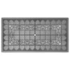 Yeah Depot - L68.90*W35.43-inch Cast Aluminum Patio Dining Table with Black Frame and Umbrella Hole