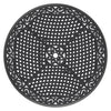 Yeah Depot - Ã˜48-inch Cast Aluminum Patio Dining Table with Black Frame and Umbrella Hole