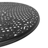 Yeah Depot - Ã˜48-inch Cast Aluminum Patio Dining Table with Black Frame and Umbrella Hole