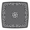 Yeah Depot - L37/39.37*W37/39.37-inch Cast Aluminum Patio Dining Table with Black Frame and Umbrella Hole
