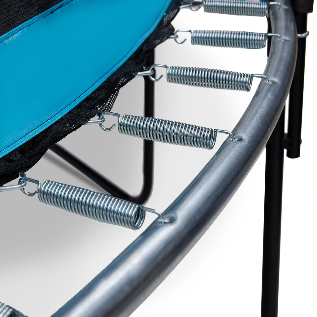 Yeah Depot - YC 12FT Recreational Trampolines with Enclosure for Kids and Adults with Patented Fiberglass Poles - Pumpkin Blue