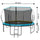 Yeah Depot - YC 14FT Recreational Trampolines with Enclosure for Kids and Adults with Patented Fiberglass Curved Poles Pumpkin-Blue