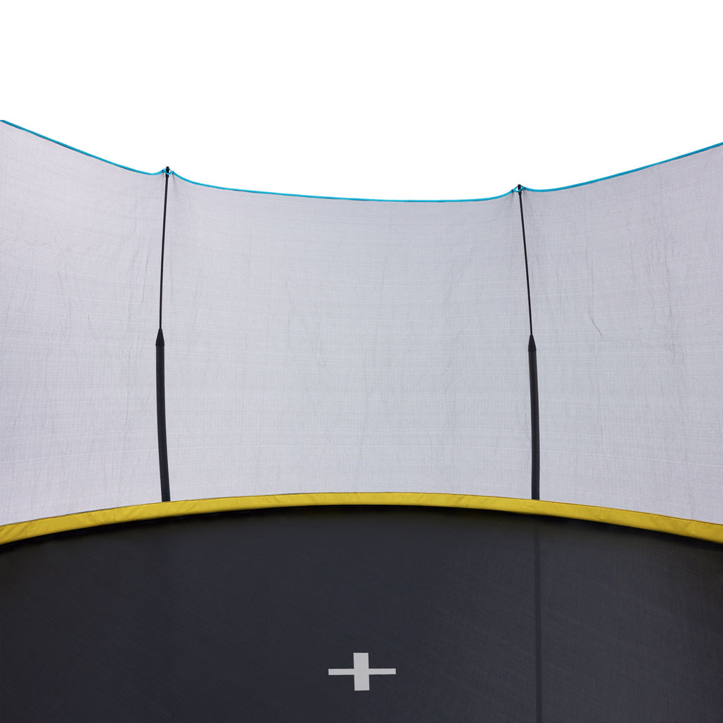 Yeah Depot - YC 14FT Recreational Trampolines with Enclosure for Kids and Adults with Patented Fiberglass Curved Poles Pumpkin-Blue