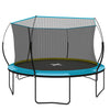 Yeah Depot - YC 14FT Recreational Trampolines with Enclosure for Kids and Adults with Patented Fiberglass Curved Poles Pumpkin-Blue
