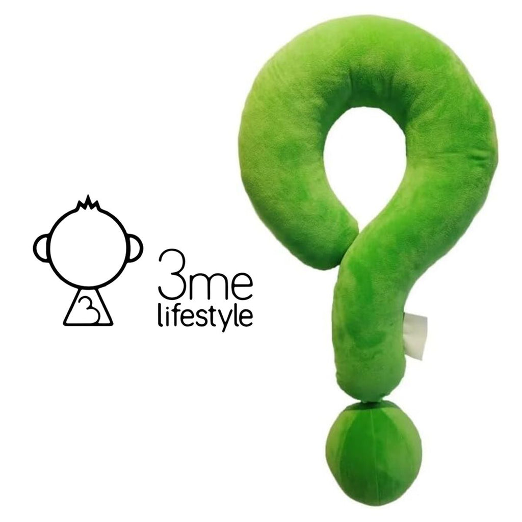 Smilegive - 3me Lifestyle Portable Question Mark Pillow Memory Foam Travel Neck Pillows Ergonomic Neck Support Cushion For Sleeping Rest On Airplane Car Train And At Office And Home Use