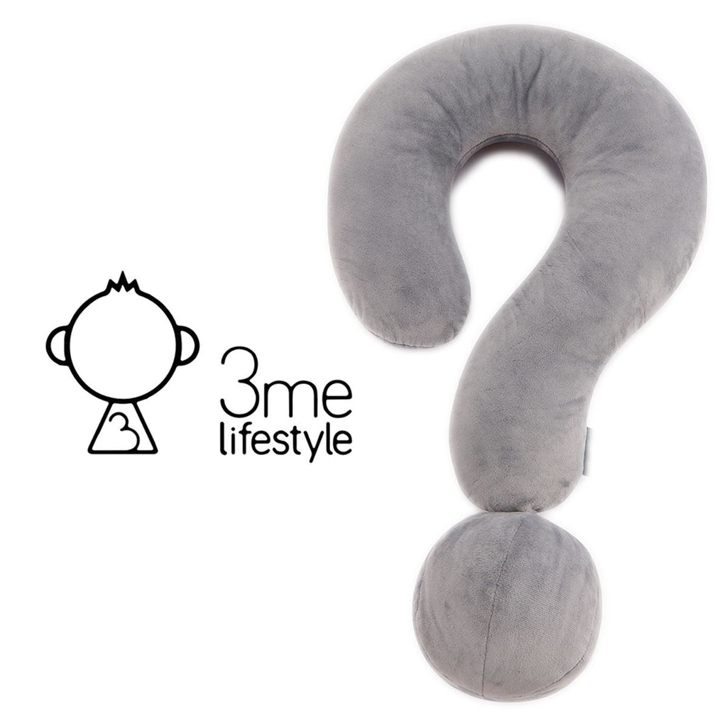 Smilegive - 3me Lifestyle Portable Question Mark Pillow Memory Foam Travel Neck Pillows Ergonomic Neck Support Cushion For Sleeping Rest On Airplane Car Train And At Office And Home Use