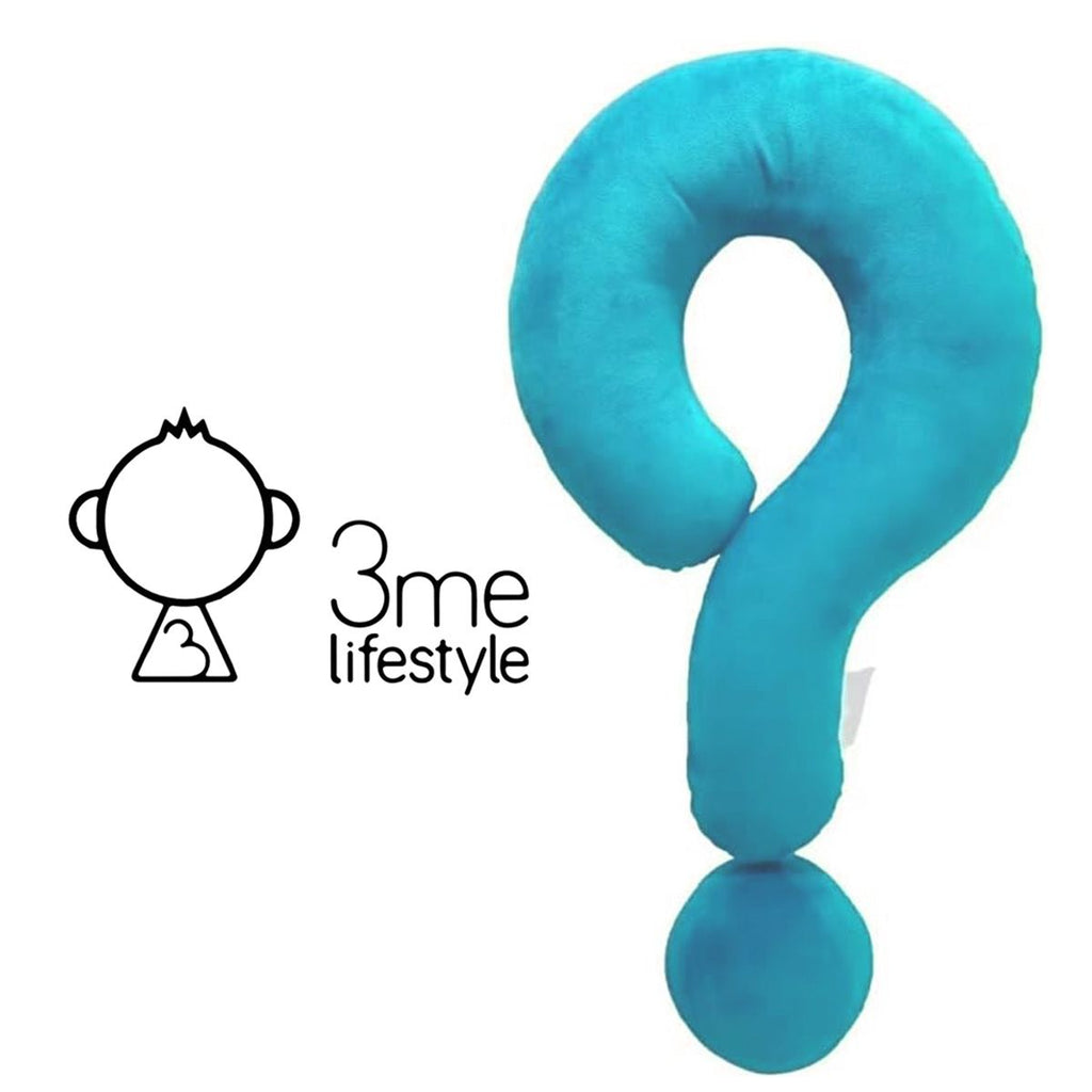 Smilegive - 3me Lifestyle Portable Question Mark Pillow Memory Foam Travel Neck Pillows Ergonomic Neck Support Cushion For Sleeping Rest On Airplane Car Train And At Office And Home Use