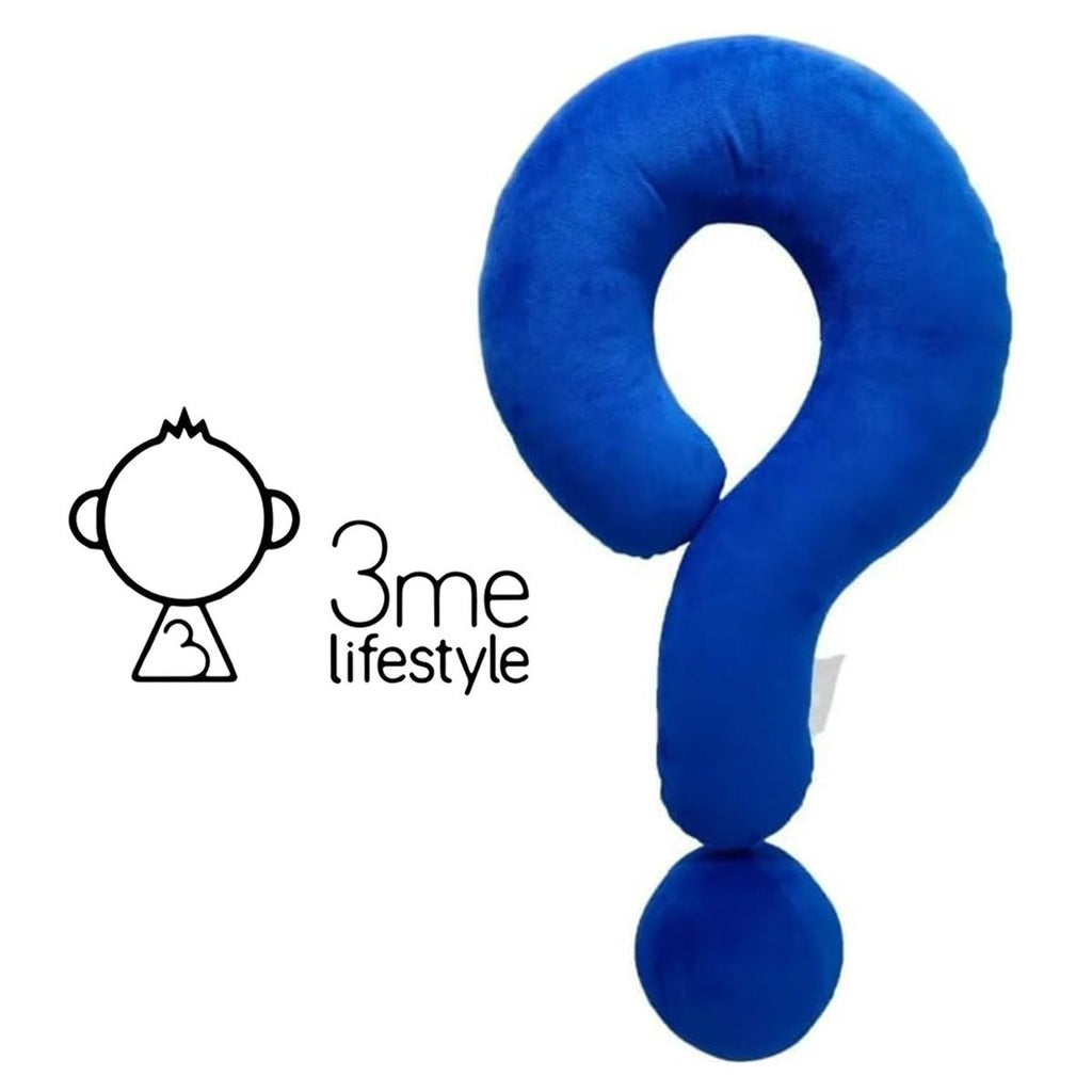 Smilegive - 3me Lifestyle Portable Question Mark Pillow Memory Foam Travel Neck Pillows Ergonomic Neck Support Cushion For Sleeping Rest On Airplane Car Train And At Office And Home Use