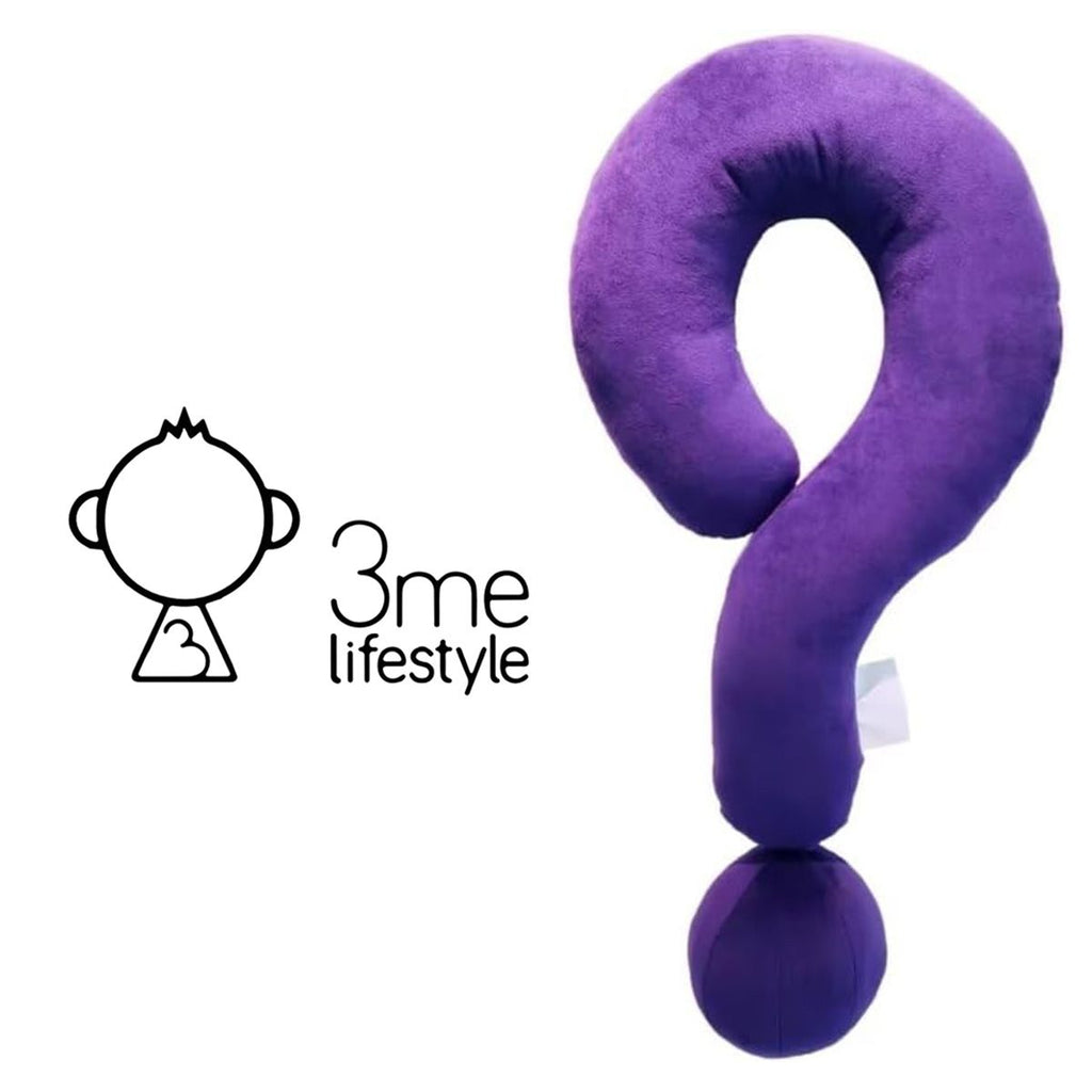Smilegive - 3me Lifestyle Portable Question Mark Pillow Memory Foam Travel Neck Pillows Ergonomic Neck Support Cushion For Sleeping Rest On Airplane Car Train And At Office And Home Use