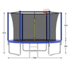Yeah Depot - 10FT Trampoline for Kids, Basketball Hoop and Ladder, Outdoor Kids Trampoline with Safety Enclosure,Fast Assembly for Backyard Fun,ASTM Approved