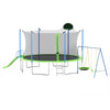 Yeah Depot - 14FT Trampoline with Slide and Swings, ASTM Approved Large Recreational Trampoline with Basketball Hoop and Ladder,Outdoor Backyard Trampoline with Net, Capacity for Kids and Adults