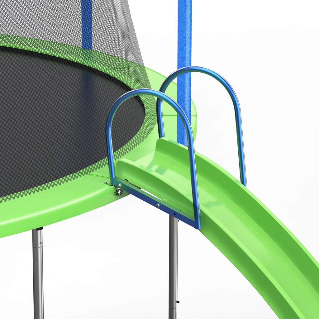 Yeah Depot - 14FT Trampoline with Slide and Swings, ASTM Approved Large Recreational Trampoline with Basketball Hoop and Ladder,Outdoor Backyard Trampoline with Net, Capacity for Kids and Adults