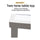 Yeah Depot - Outdoor Patio Aluminum 40''x70'' Two-tone Table Top Rectangle Dining Table with Tapered Feet & Umbrella Hole, Matte White+ Grayish