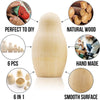 Aevvv - Blank Nesting Dolls Set 6 pcs Unpainted Russian Nesting Dolls Unfinished Doll Russian Matryoshka Dolls to Paint Blank Doll DIY Nesting Dolls