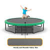 Yeah Depot - 12FT Recreational Kids Trampoline with Safety Enclosure Net & Ladder, Outdoor Recreational Trampolines