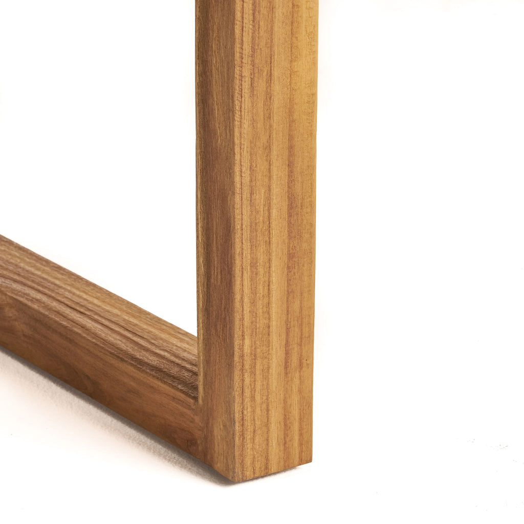 Yeah Depot - Outdoor 69'' Acacia Wood Dining Table, Sandblast Natural Finish