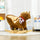 Yeah Depot - Qaba Baby Rocking Horse, Riding Horse, Plush Animal Rocker with Realistic Sound, Pedals for Ages 18-36 Months, Brown
