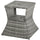 Yeah Depot - Outsunny Rattan Wicker Side Table with Umbrella Hole, 2 Tier Storage Shelf for All Weather for Outdoor, Patio, Garden, Backyard, Mixed Grey