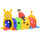 Yeah Depot - Qaba Caterpillar Tunnel for Kids, Outdoor Indoor Climb and Crawl Through, Play Equipment for Toddler 3-6, 4 Sections, for Daycare, Preschool, Playground, Multicolor