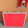 Yeah Depot - Soozier Mini Ping Pong Table Set for Outdoor and Indoor, Foldable Table Tennis Table with Net, 2 Paddles, 3 Balls, Adjustable Feet, Easy Assembly, Red