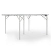Yeah Depot - Round Plastic Folding Table with Carrying Handle, 66'' Heavy Duty Foldable Round Table Indoor Outdoor, 5 Legs Portable Dining Round Table for Parties, Banquets and Events, White
