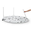 Yeah Depot - Round Plastic Folding Table with Carrying Handle, 66'' Heavy Duty Foldable Round Table Indoor Outdoor, 5 Legs Portable Dining Round Table for Parties, Banquets and Events, White