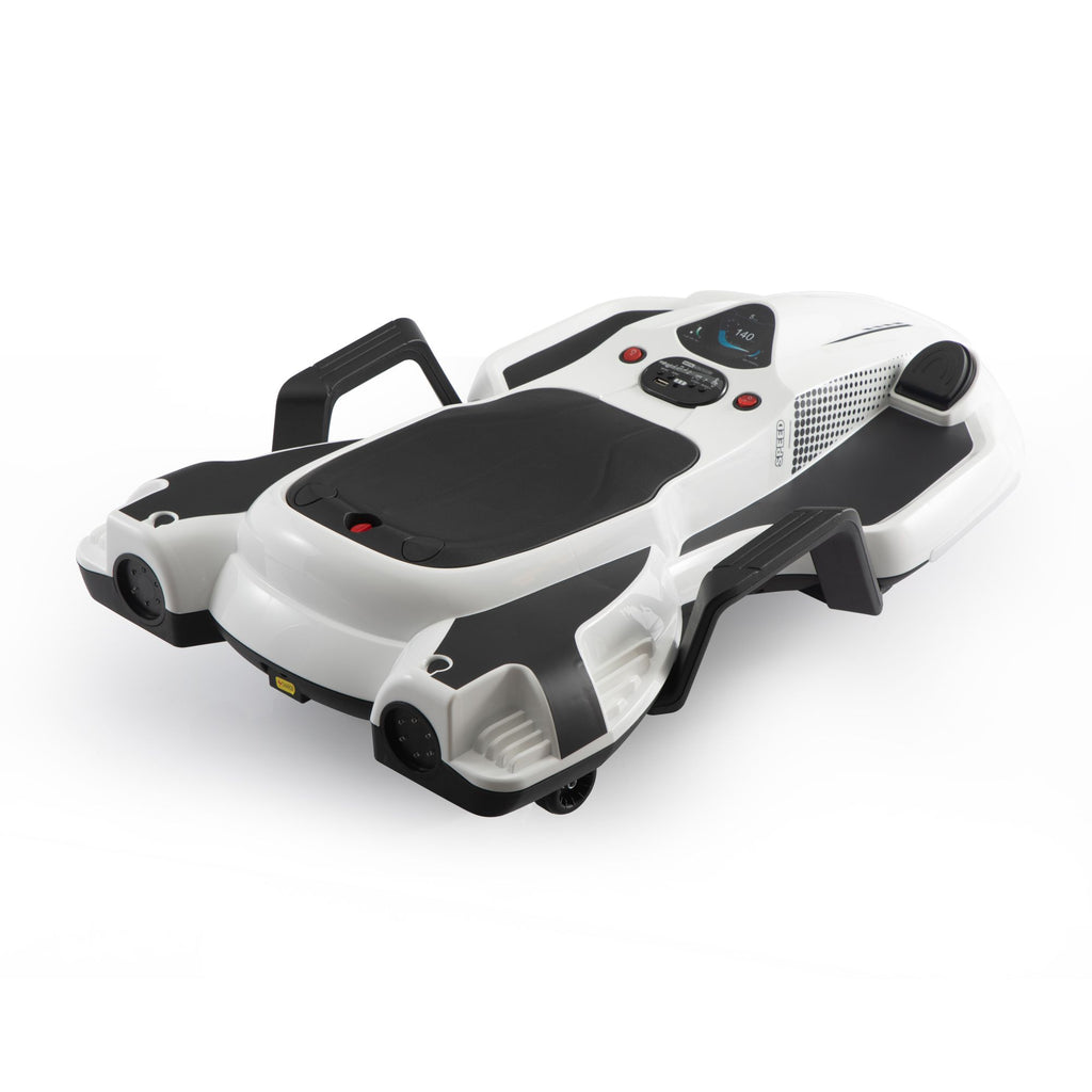 Yeah Depot - Electric Kids Racing Car with Music and Lights, White