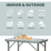 Yeah Depot - Outsunny 23'' Folding Camping Table with Height Adjustability, Lightweight Portable Table with Carry Handle, Outdoor Folding Table Camping Accessories