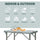 Yeah Depot - Outsunny 23'' Folding Camping Table with Height Adjustability, Lightweight Portable Table with Carry Handle, Outdoor Folding Table Camping Accessories