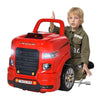 Yeah Depot - Qaba Kids Truck Engine Toy, Kids Mechanic Car Repair Set, Engine Disassembly Play Workshop, Includes 61 Pieces, Steering Wheel, Horn, Light for 3-5 Years Old, Red