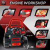 Yeah Depot - Qaba Kids Truck Engine Toy, Kids Mechanic Car Repair Set, Engine Disassembly Play Workshop, Includes 61 Pieces, Steering Wheel, Horn, Light for 3-5 Years Old, Red